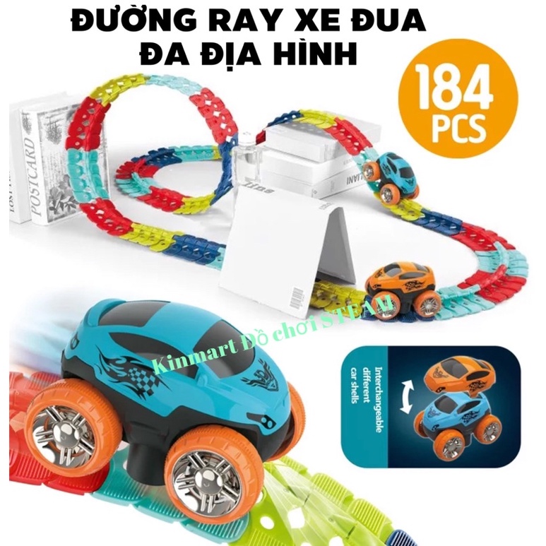 Đồ chơi lắp ráp đường ray đua ô tô Changeable track vượt mọi địa hình cho bé