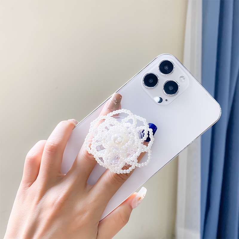 Giá Đỡ Điện Thoại Hình Hoa Hồng Trắng Đơn Giản