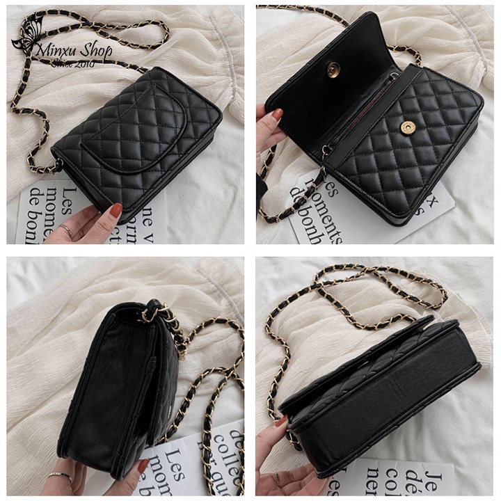 Túi Xách Đeo Chéo Nữ, Túi Đeo Dây Xích Sang Chảnh, Chất Liệu Da PU Cao Cấp Phong Cách Hàn Quốc TD21