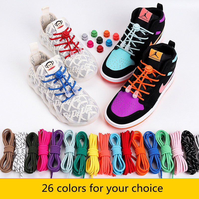Dây Giày Co Giãn Không Cần Buộc Tiện Lợi Dành Cho Trẻ Em Và Người Lớn
