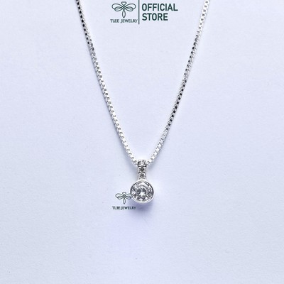 Dây chuyền bạc nữ TLEE mặt đá elise nữ tính TLEE JEWELRY D0327