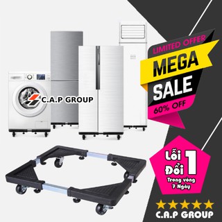 Kệ máy giặt có bánh xe, chân đế máy giặt kê tủ lạnh đế tủ chống rung ( Máy giặt từ 5 Kg -> 12 Kg- Tủ lạnh từ 90L- 290L )