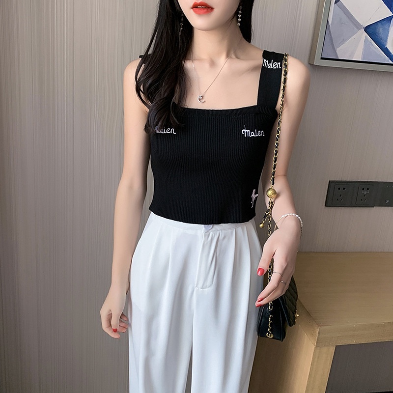 Áo Dệt Kim Hai Dây Thời Trang Mùa Hè Cho Nữ