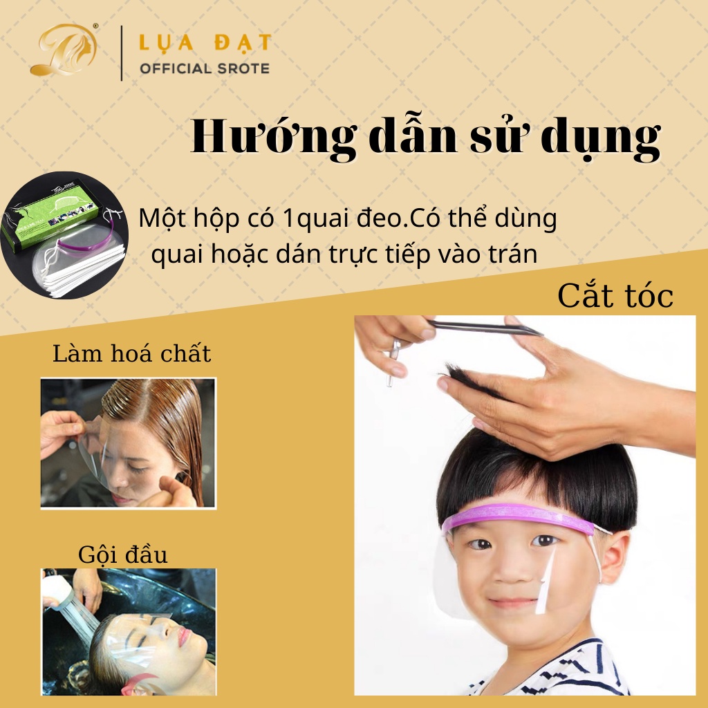 (SỈ SLL) [1 Hộp] Tấm Chắn Bảo Vệ Mặt Và Mắt Khi Cắt Tóc Và Làm Tóc Chuyên Dụng Cho Salon