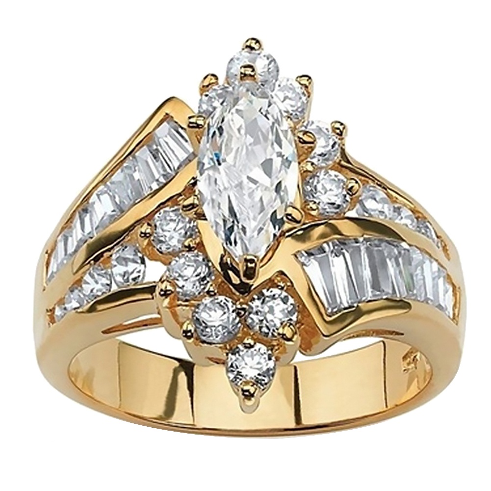 Nhẫn đính đá zircon thời trang sang trọng cho nữ