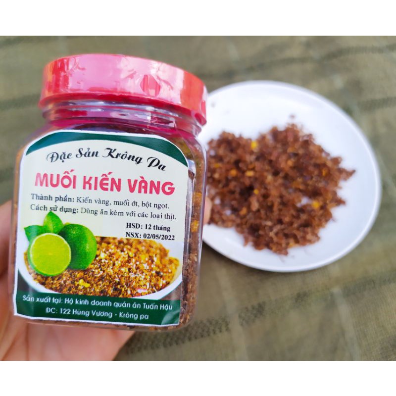 Muối kiến vàng Krongpa, đặc sản Gia Lai - hủ 70g, loại khô