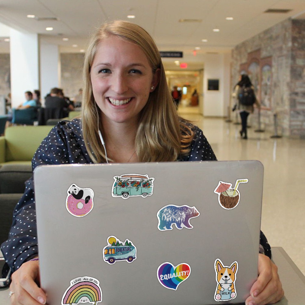 Set 50 Hình Dán Chống Thấm Nước Phong Cách Retro Mã ST2061