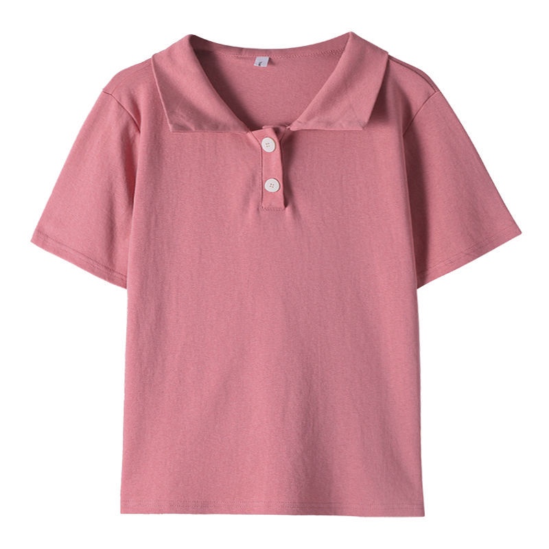 Áo polo Tay Ngắn Dáng Rộng Thời Trang Mùa Hè Phong Cách Hàn Quốc