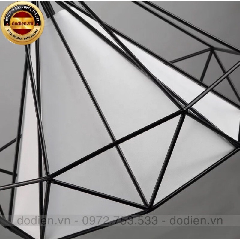 Đèn thả kim cương loại to 38cm , đèn trần T010 trang trí quán cafe shop