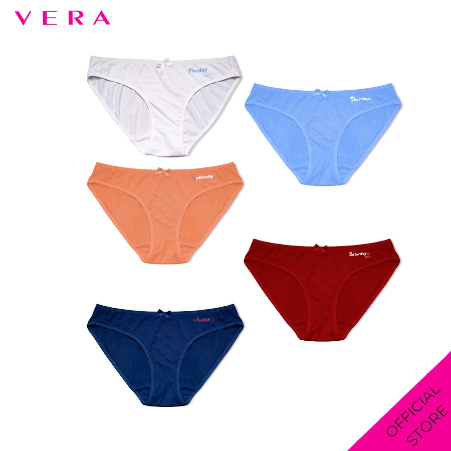 Combo 05 quần lót VERA Bamboo 7 ngày dáng bikini - 0149C