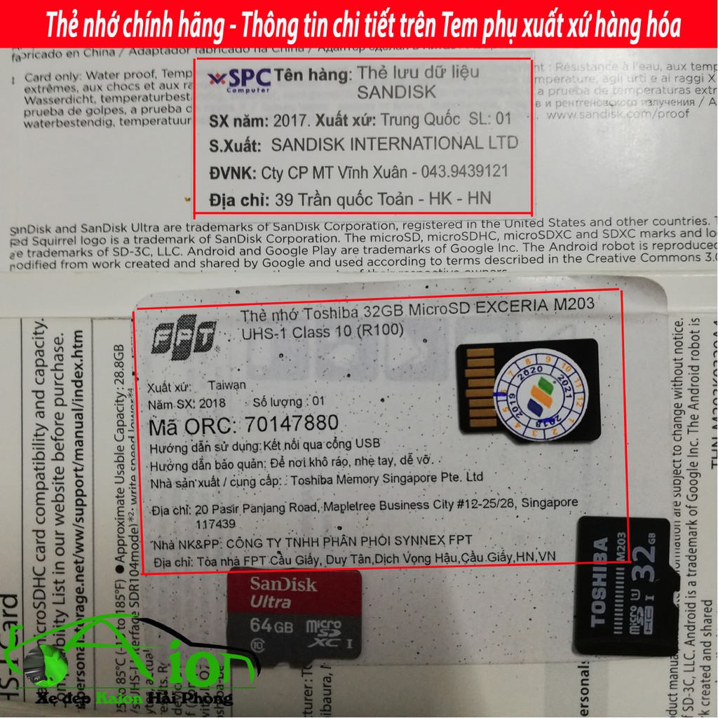 Thẻ nhớ Sandisk (Toshiba) Micro-SD 64GB - dùng cho điện thoại, Camera hành trình, Cam IP | Thẻ nhớ MSD64GB  - chính hãng | BigBuy360 - bigbuy360.vn