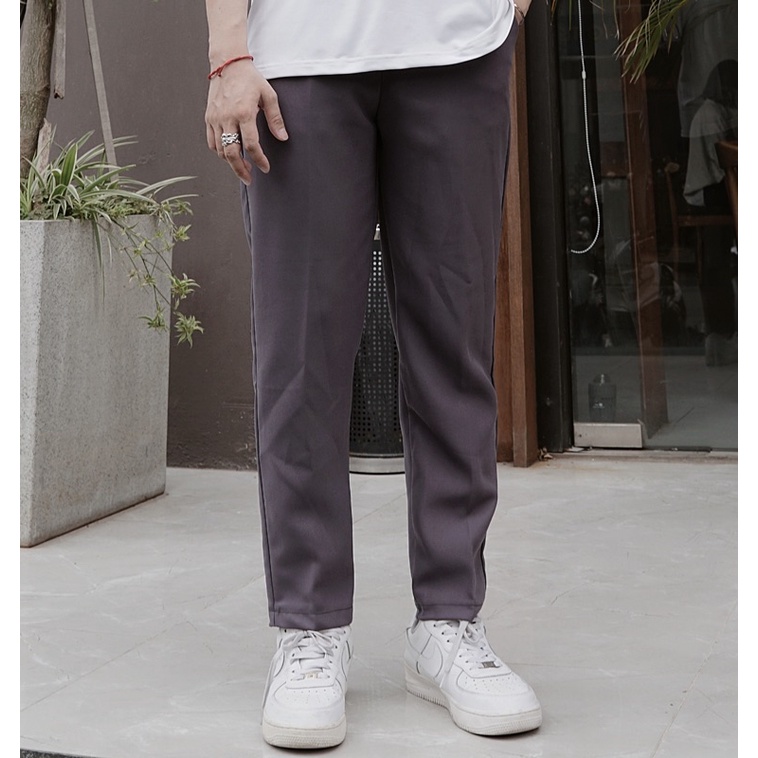 [bigsize&gt;12] Quần tây âu cạp cao màu xám BIGSIZE quần vải tuyết mưa cao cấp không nhăn mềm mát có size lớn cho người béo