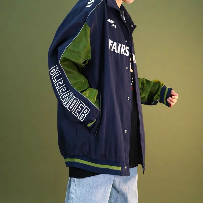 Áo Khoác Dù Thể Thao Nam Nút Cài Phối Viền Dạ Quang Phát Sáng Phối Màu Đẹp Form Rộng Mặc Thoáng Mát NEW UNISEX