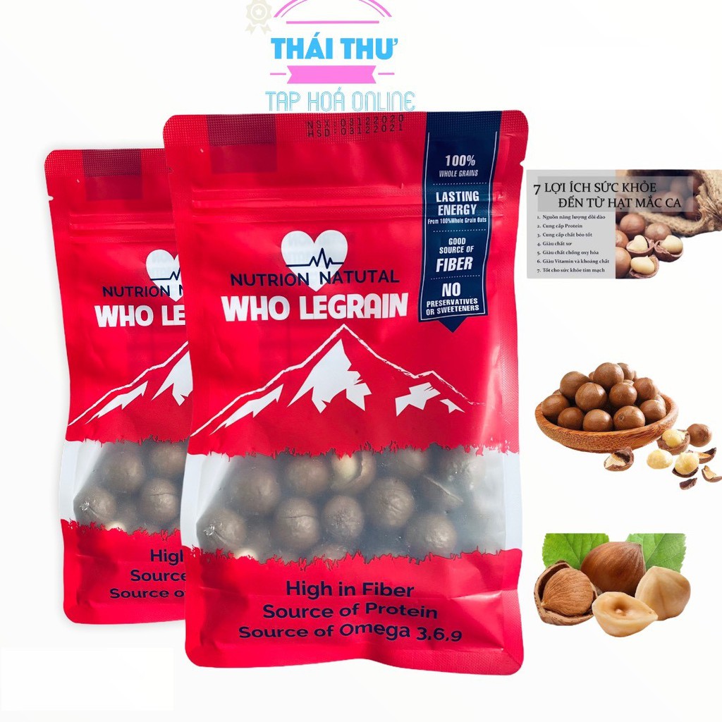 COMBO 2 TÚI HẠT MACCA ÚC NHẬP KHẨU (530G) GIÒN NGON, DINH DƯỠNG ,LÀM ĐẸP DA