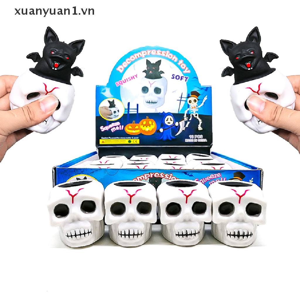 Ly Cao Su Hình Đầu Lâu Dơi Vui Nhộn Trang Trí Tiệc Halloween