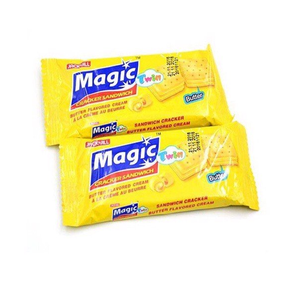 Bánh Quy Cracker 2 lớp kem Magic Cream Hộp 300g Jack 'n Jill (20 gói)