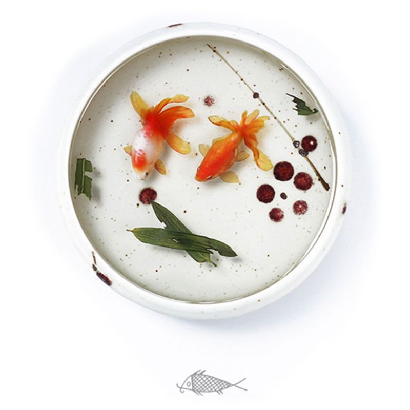 Sticker Dán Trang Trí Hình Cá 3d