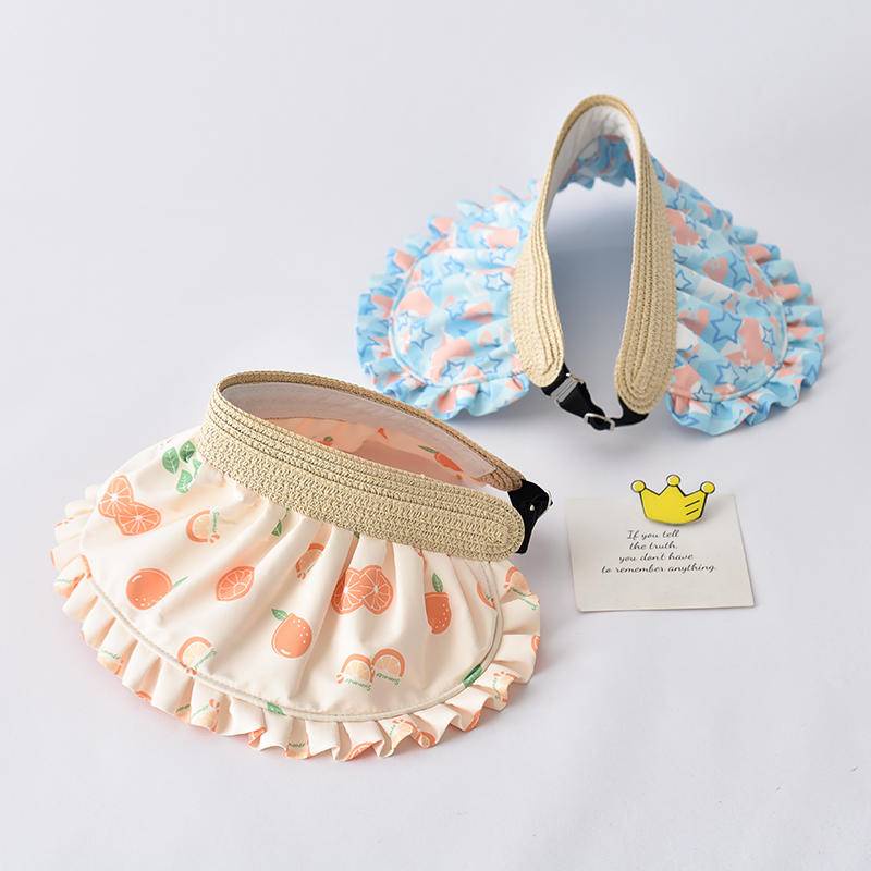 Nón Vành Rộng Hở Chóp Chống Nắng Thoáng Khí Phong Cách Hàn Quốc Thời Trang Mùa Hè Cho Bé