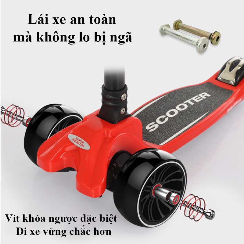 Xe trượt Scooter cao cấp xuất Mỹ bánh to phát sáng hiệu  MKL - Xe trượt