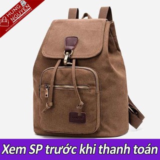 Ba lô vải bố Canvas cao cấp nữ thời trang Hàn Quốc 2019