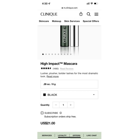 ❌AUTH - TÁCH SET CLINIQUE - Combo mascara + son Fullsize