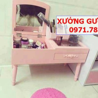 BÀN TRANG ĐIỂM GỖ NGỒI BỆT