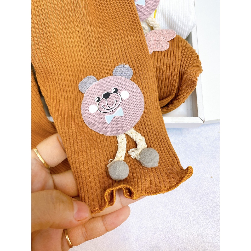 Quần Legging gấu bèo cho bé-QT03