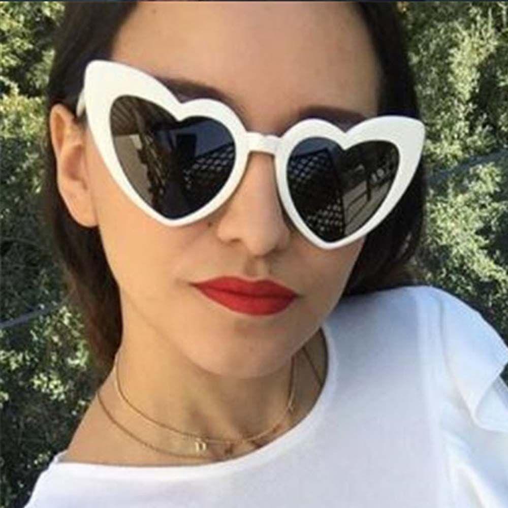 Jeromy love heart sunglasses hợp thời trang màu đỏ gợi cảm thương hiệu sang trọng thời trang hình trái tim kính râm nữ màu đen