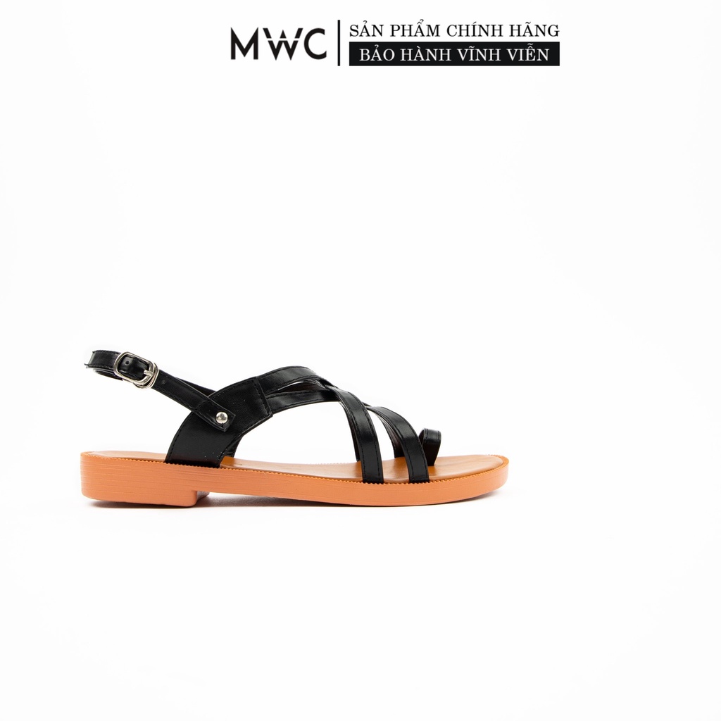 Giày Sandal thời trang Nữ MWC Sandal xỏ ngón quai đan chéo cá tính NUSD- 2884