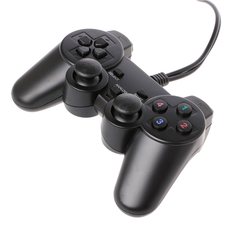 HSV Single Vibration Dual Joystick Gamepad Wired USB Game Controller For PC Laptop