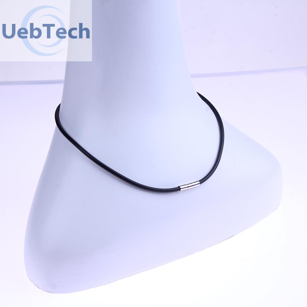 Vòng cổ choker dây cao su đen 3mm 16/18/24inch cho nam nữ