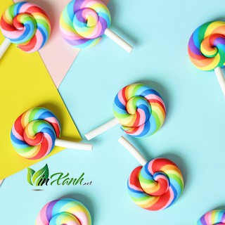 Phụ kiện kẹo mút trang trí, chụp ảnh, backgroud, slime, charm