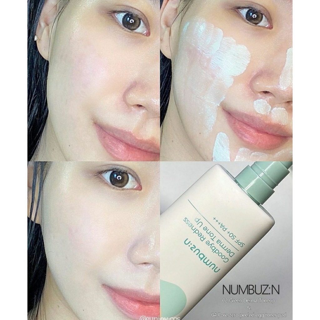 Kem dưỡng nâng tone NUMBUZIN GOODBYE REDNESS DERMA TONEUP
