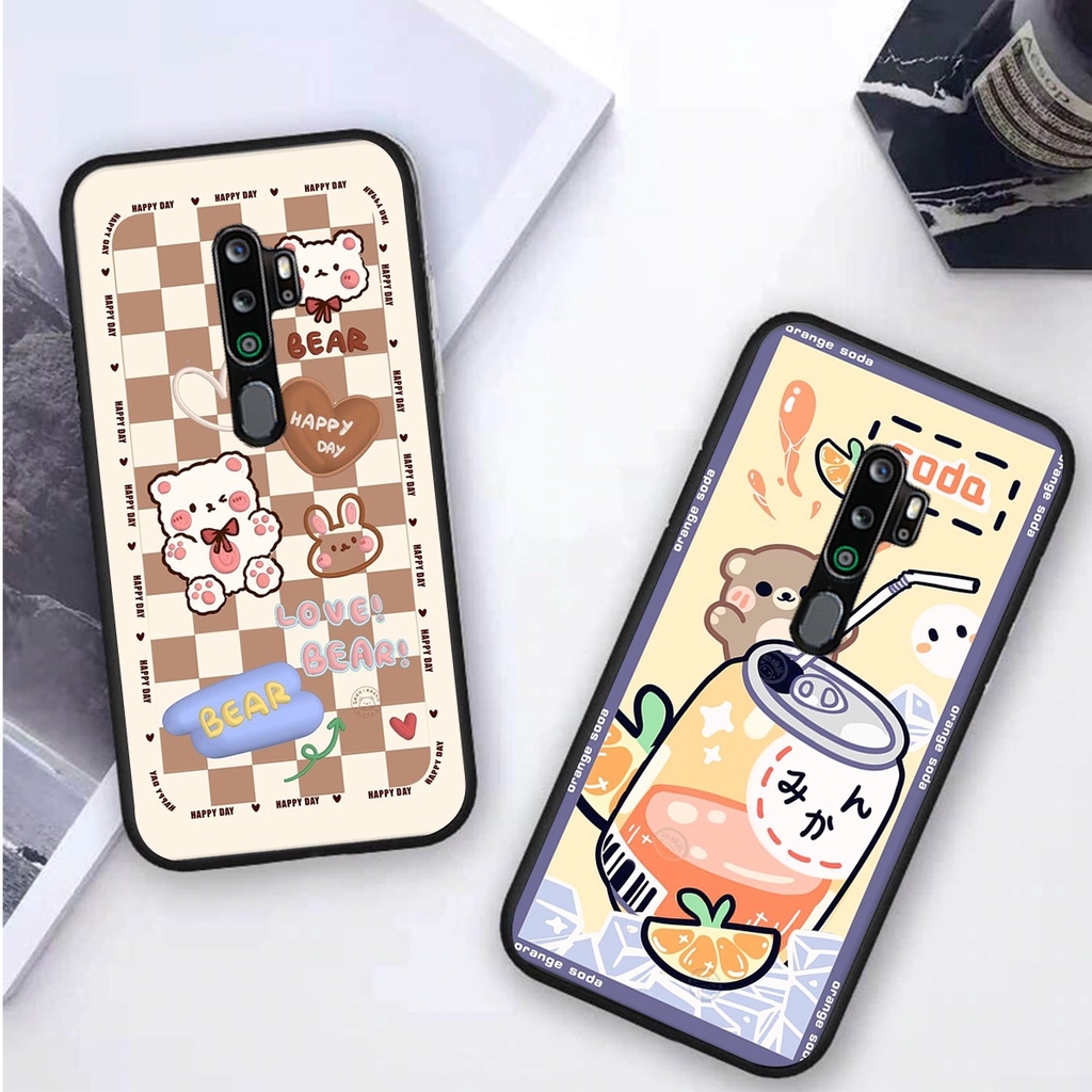 Ốp lưng Oppo A5 2020 / A9 2020 in hình 3D GẤU cute be@r, soda, happy day cực hot ,thời thượng
