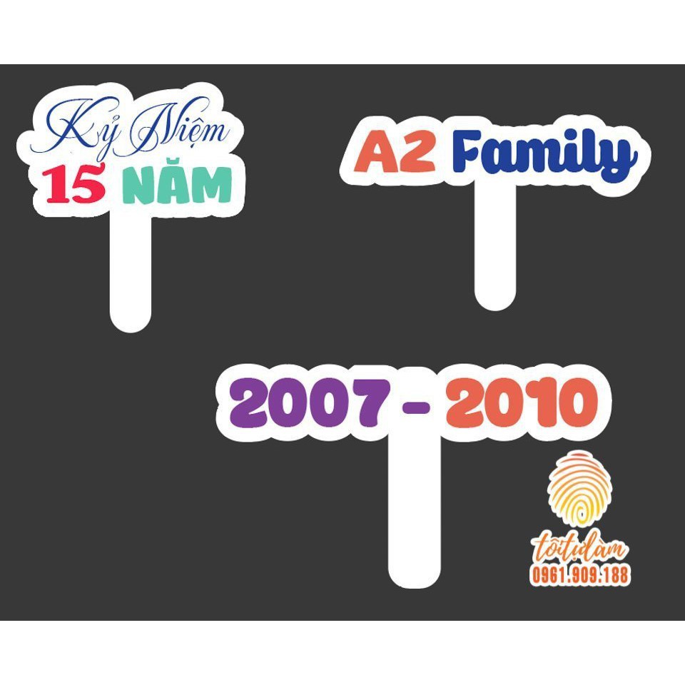 Hashtag cầm tay, biển cầm tay phụ kện trang trí sinh nhật, đám cưới, sự kiện, thôi nôi - Tôi Tự Làm