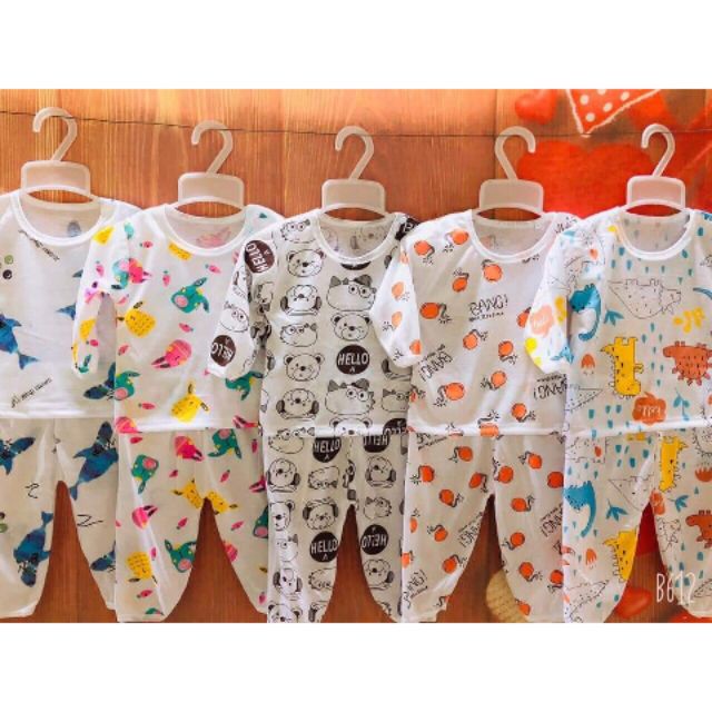 Set 5 bộ dài cotton 2 chiều (4-14kg)