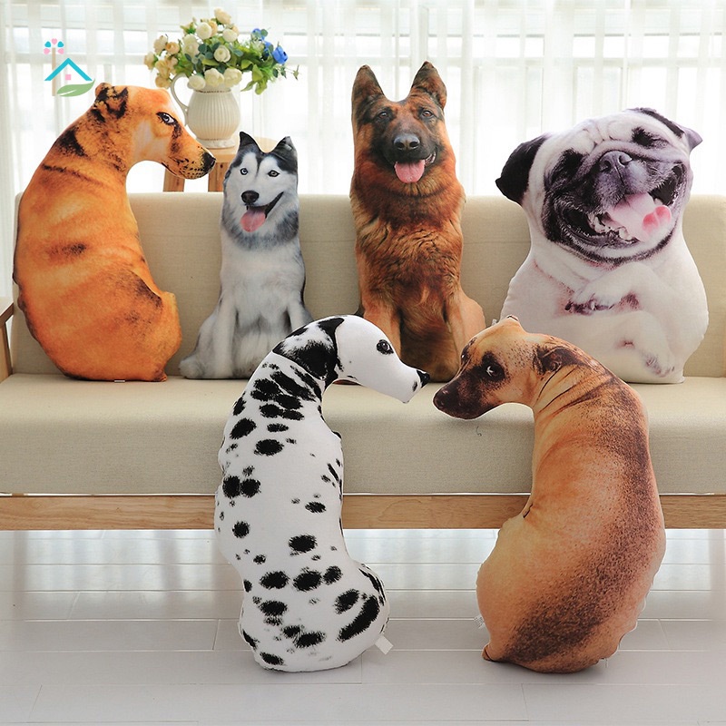 Thú Nhồi Bông Hình Chú Chó 3D Dễ Thương Trang Trí Nội Thất