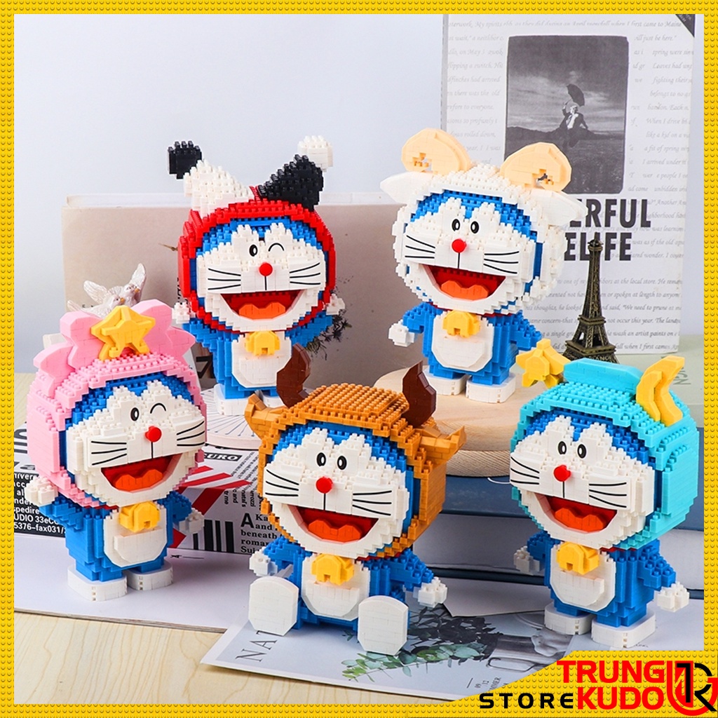 Mô hình Doremon 12 Cung hoàng đạo dạng Đồ chơi xếp hình làm quà tặng sinh nhật bạn trai bạn gái, đồ decor