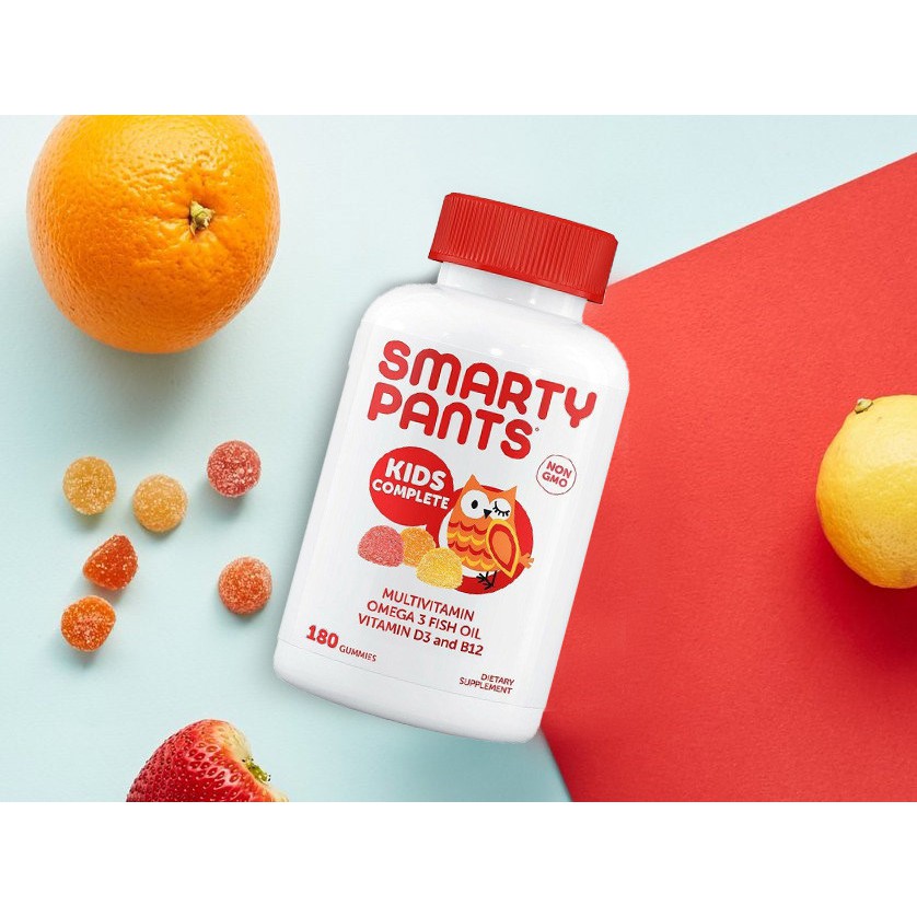 DATE 4.22 Kẹo Dẻo Smarty Pants Bổ Sung Vitamin Cho Bé 180v Mỹ