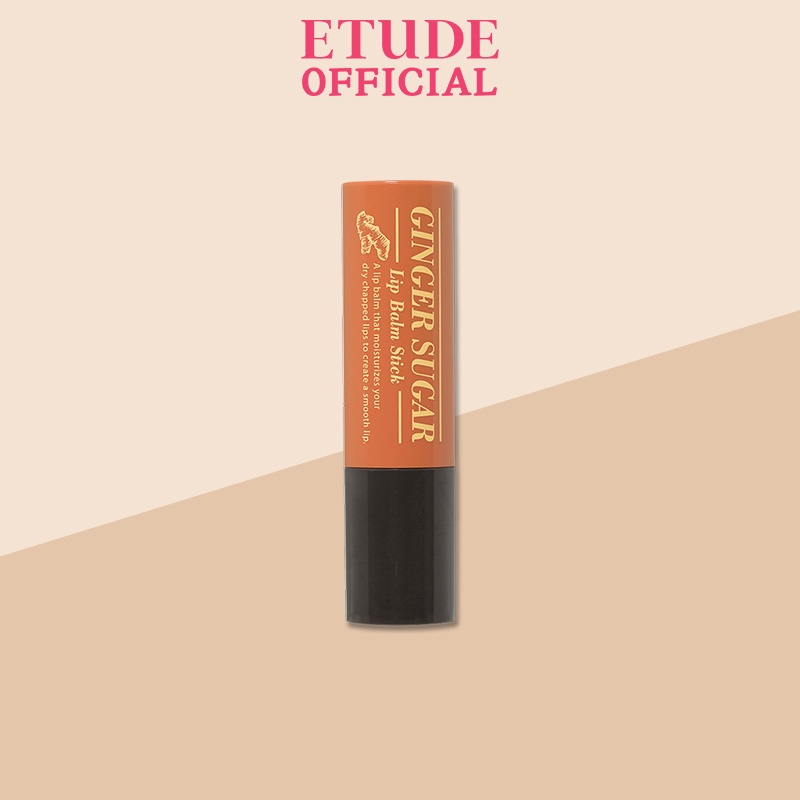 Son dưỡng môi ETUDE Ginger Sugar 3.7g chứa tinh chất gừng bơ và dầu cam