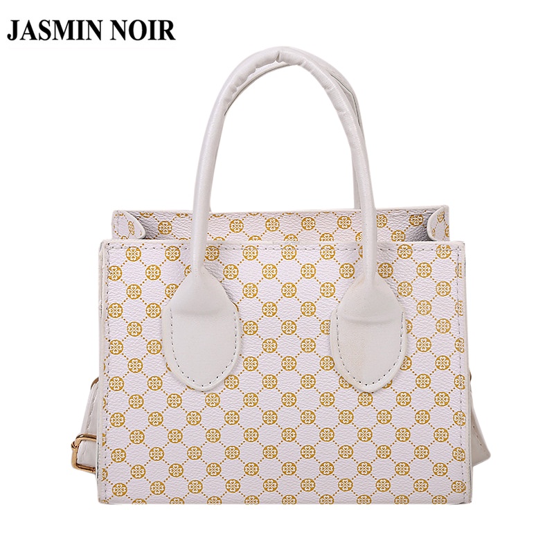Túi tote đeo vai JASMIN NOIR dáng vuông nhỏ in hoa thời trang đơn giản cho nữ