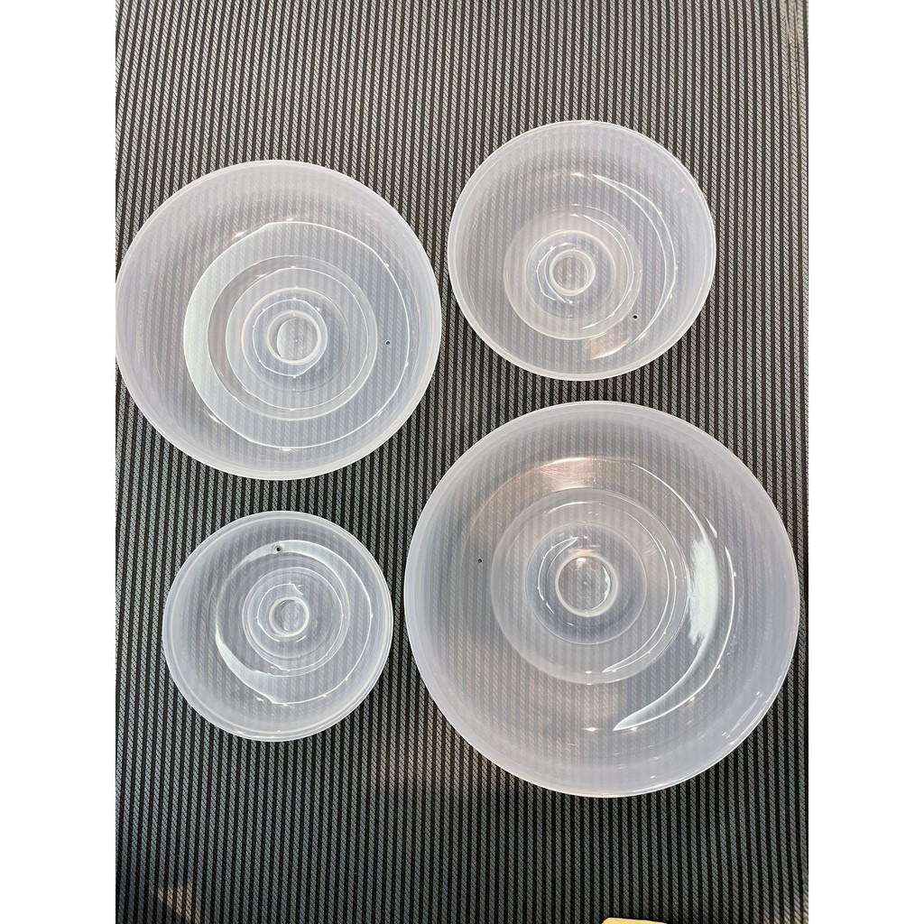 Bộ 4 nắp đậy dùng cho lò vi sóng Sanko Plastic nhiều kích thước phù hợp với mọi loại đĩa Nhật Bản