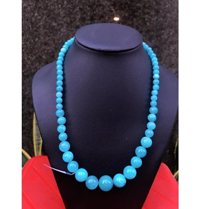 VÒNG CỔ ĐÁ AMAZONITE XANH NGỌC THANH KHIẾT