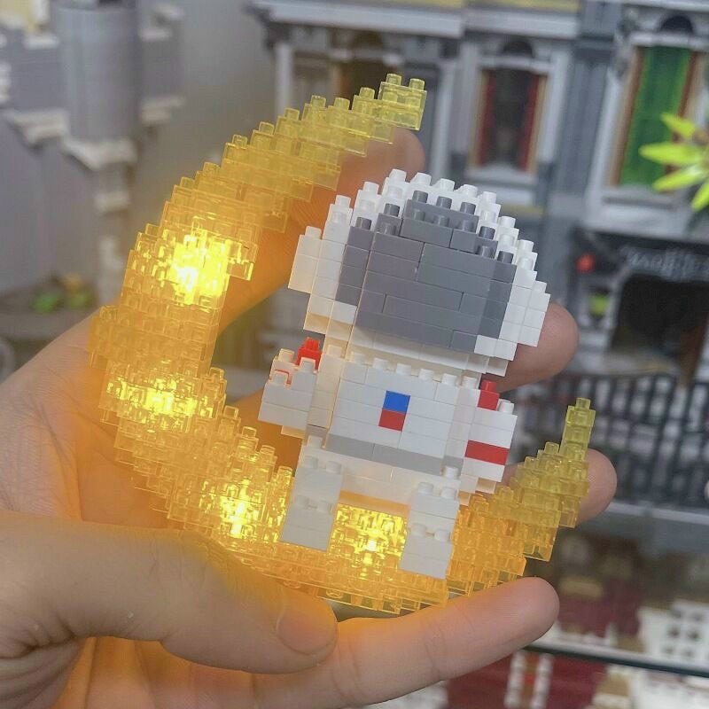 Lego nano 3D mô hình lắp ghép đồ chơi lego phi hành gia có đèn led sáng tạo trẻ em, 340 chi tiết,quà tặng sinh nhậ cho b