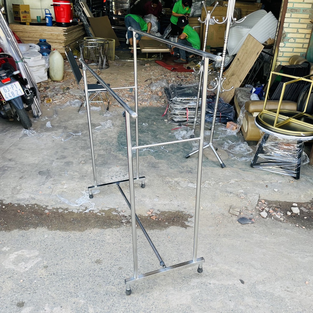 Sào treo đồ đôi 2 tầng, INOX cao cấp, tháo lắp dễ dàng