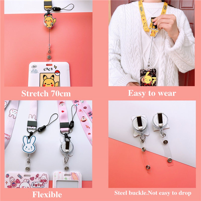 Vỏ Bọc Thẻ Xe Buýt / Y Tá / Bác Sĩ Họa Tiết Hoạt Hình Dễ Thương Có Thể Thu Gọn