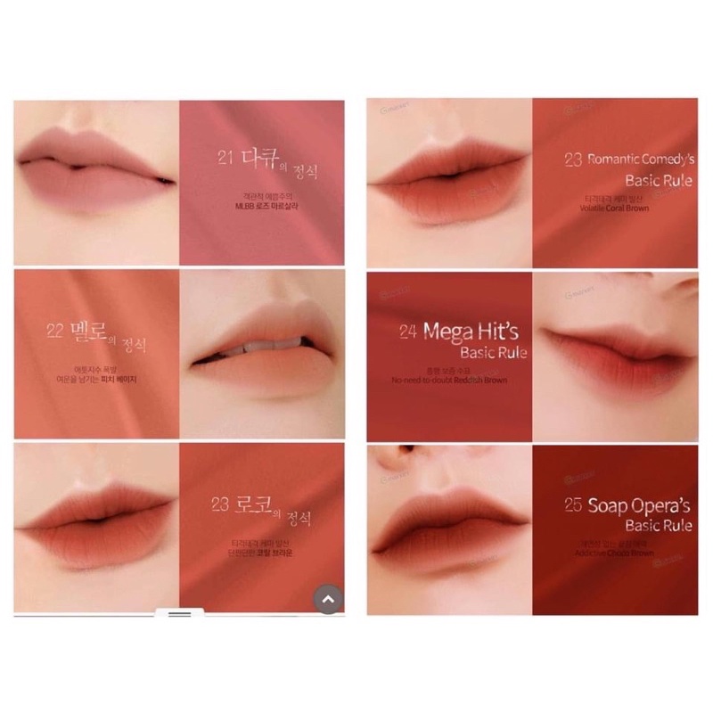 Son Kem Lì Bbia Last Velvet Lip Tint Asia Edition 5g đủ màu-ha anh shop