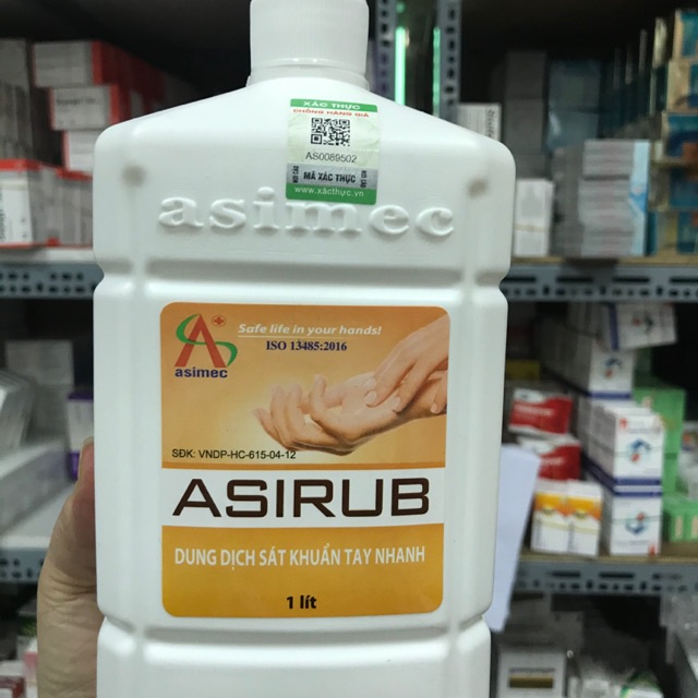 Nước rửa tay khô sát khuẩn ASIRUB 1000ML hàng chính hãng, không hại da tay, mùi hương dễ chịu | BigBuy360 - bigbuy360.vn