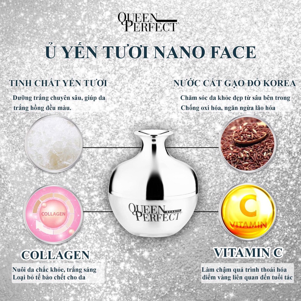 [Chính Hãng] Ủ Trắng Da Mặt tinh chất yến tươi, làm trắng da, căng bóng, se khít lỗ chân lông, mềm mịn làm đều màu da