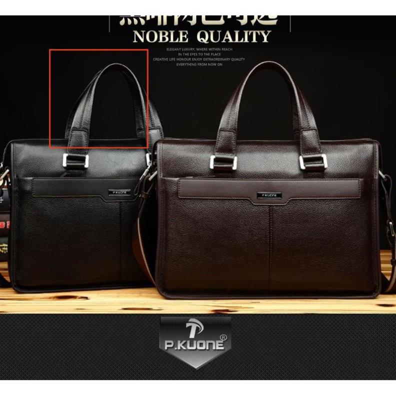 Chính Hãng cặp da cao cấp Cặp da thật -Cặp văn phòng P.KUONE -Da Thật cực đẹp (Bảo hành 3 năm- kèm ảnh thật) | BigBuy360 - bigbuy360.vn